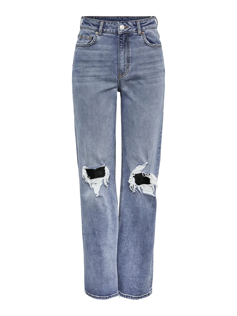 Pieces Pcholly HW Wide JNS MB Destroy Noos BC jeans 27W/30L blu