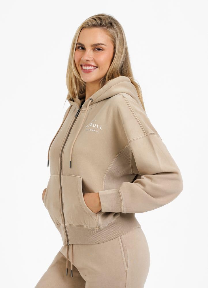 Pitbull Washed Manzanita Basics Hoody felpa donna con zip