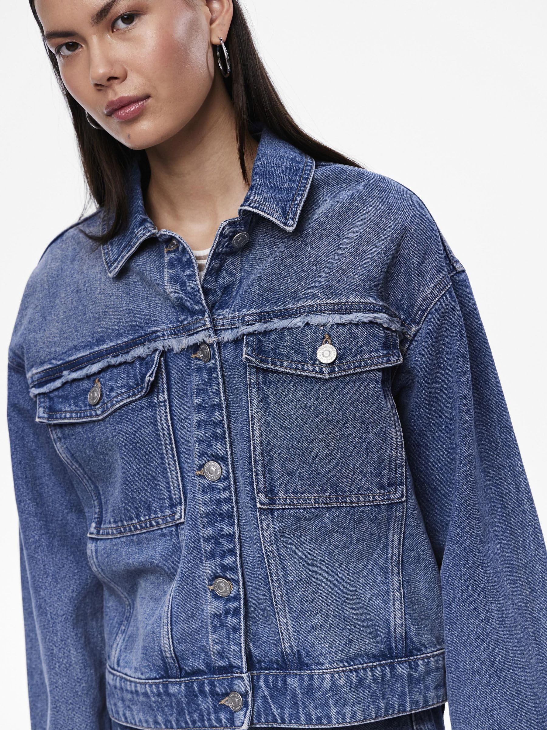 Pieces Pcalfi LS giacca jeans donna M