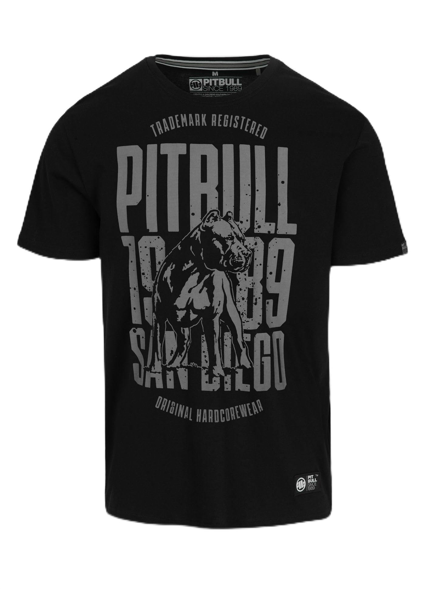 Pitbull San Diego Dog t-shirt uomo cotone girocollo