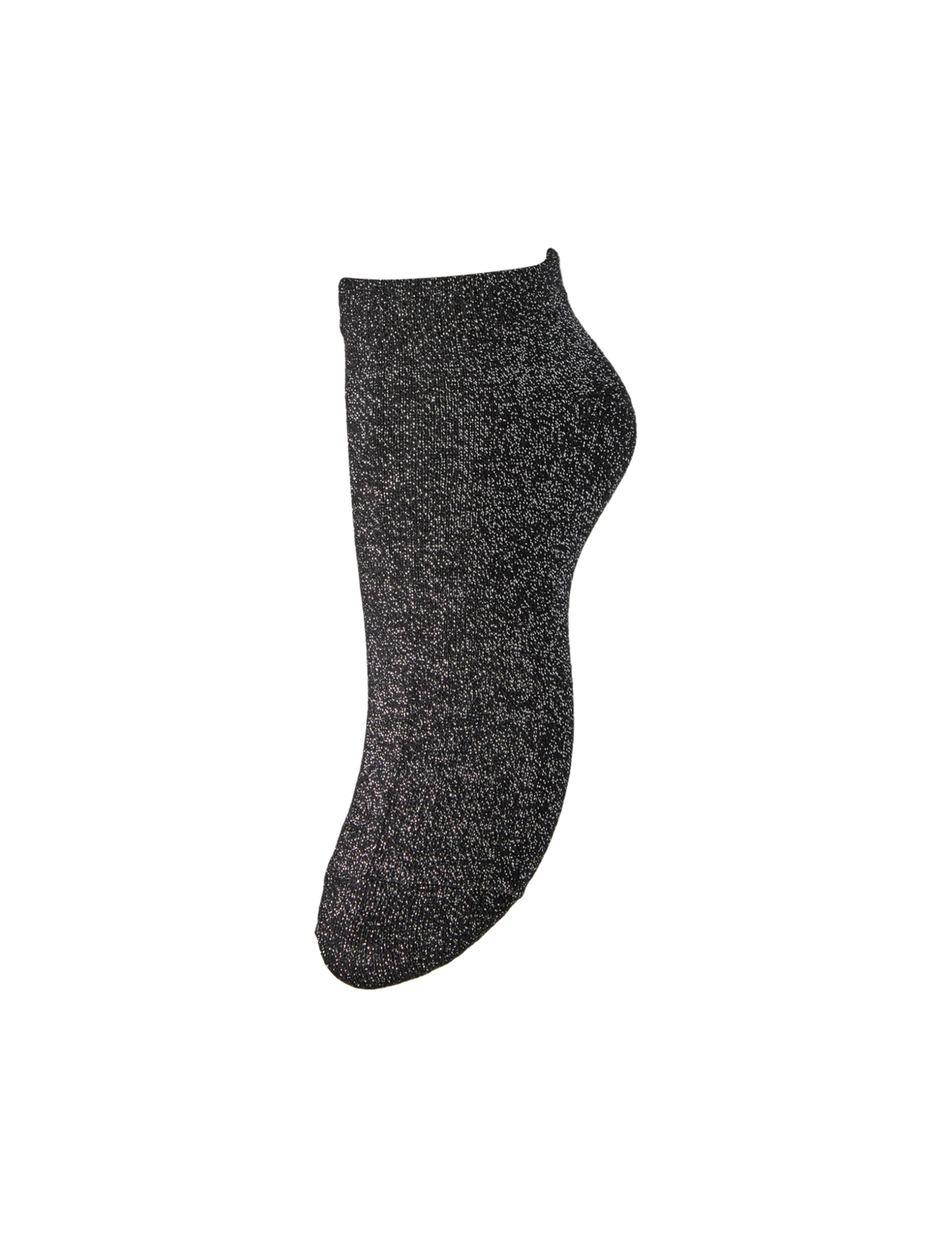 Pieces Pcsebby Glitter Sneaker Sock Bc Noos calzini nero taglia unica