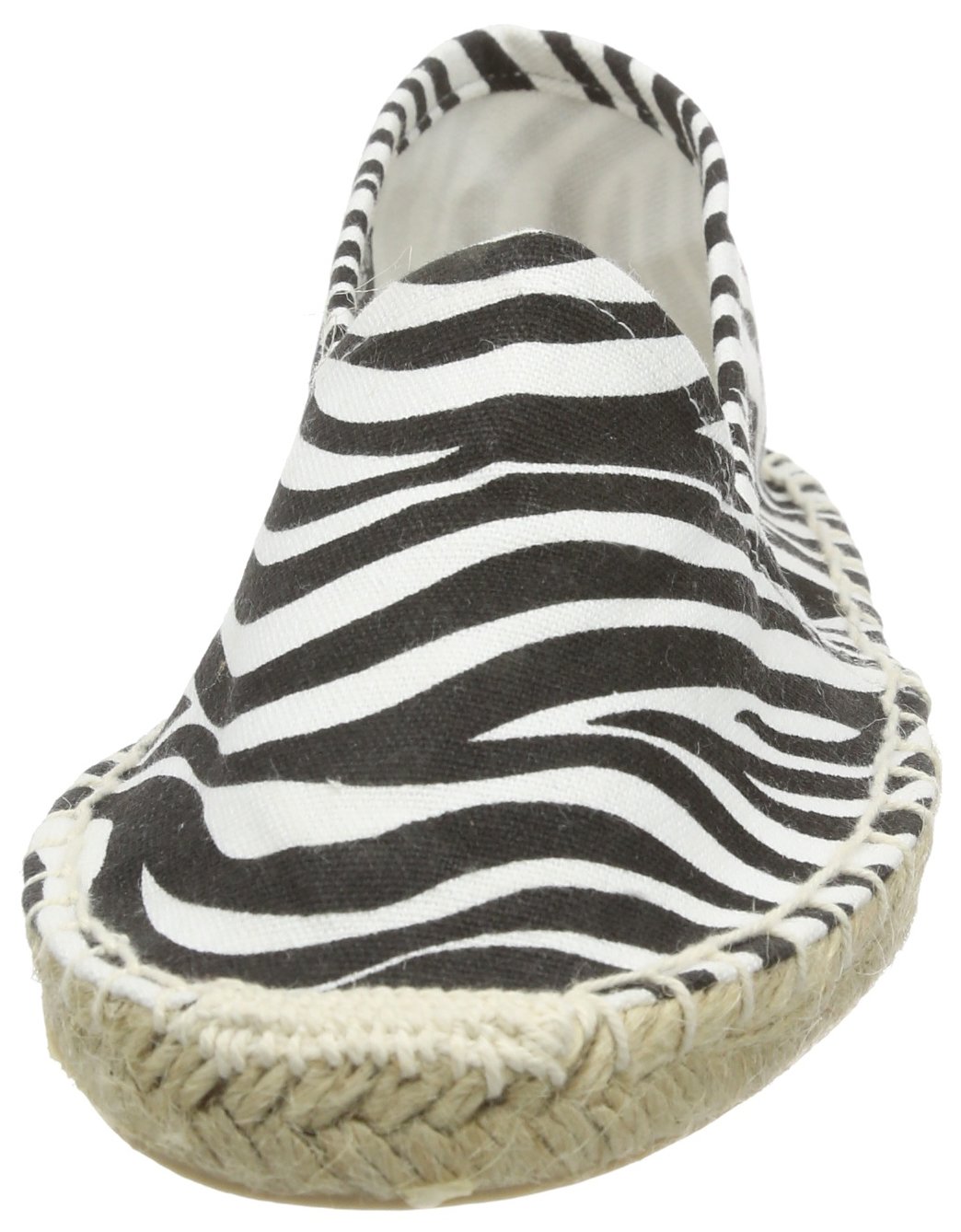 Pieces Haisha Espadrillas Basse Donna Nero Zebra