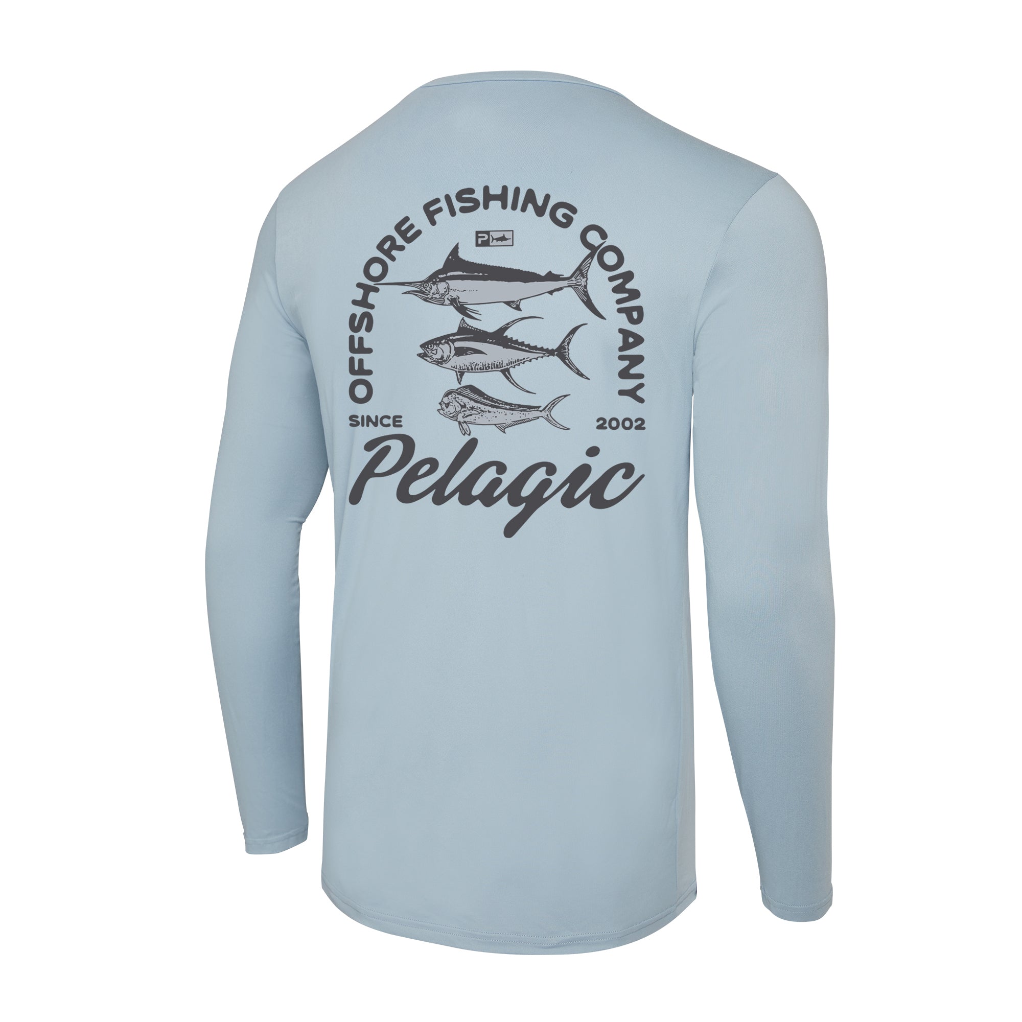 Pelagic Freespool Slammed maglia maniche lunghe ardesia UPF 50+