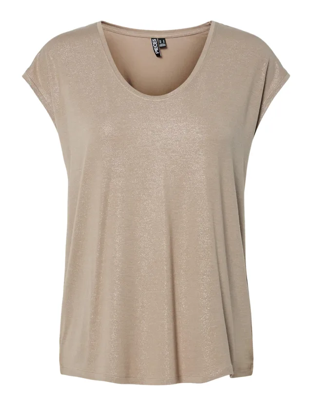 Pieces Pcalice Glitter Tee t-shirt donna manica corta