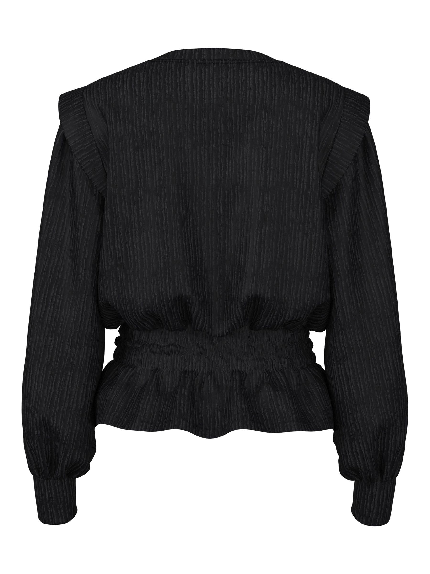 PIECES Pcnilas top donna manica lunga nero taglia XS