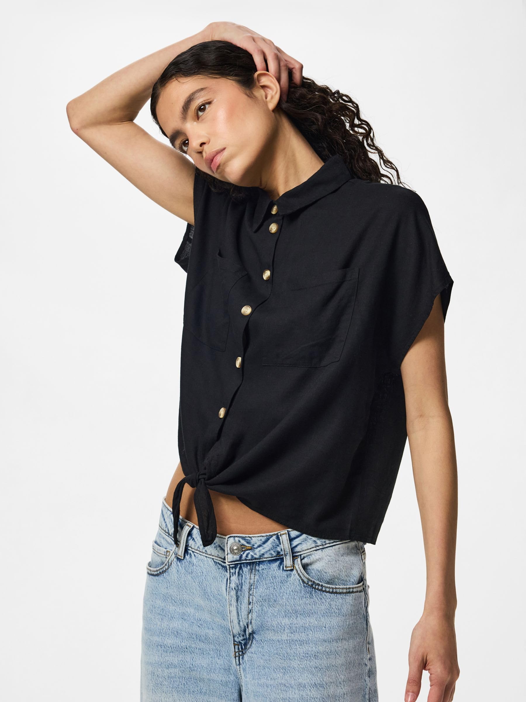 Pieces Pcpia camicia manica corta uso quotidiano