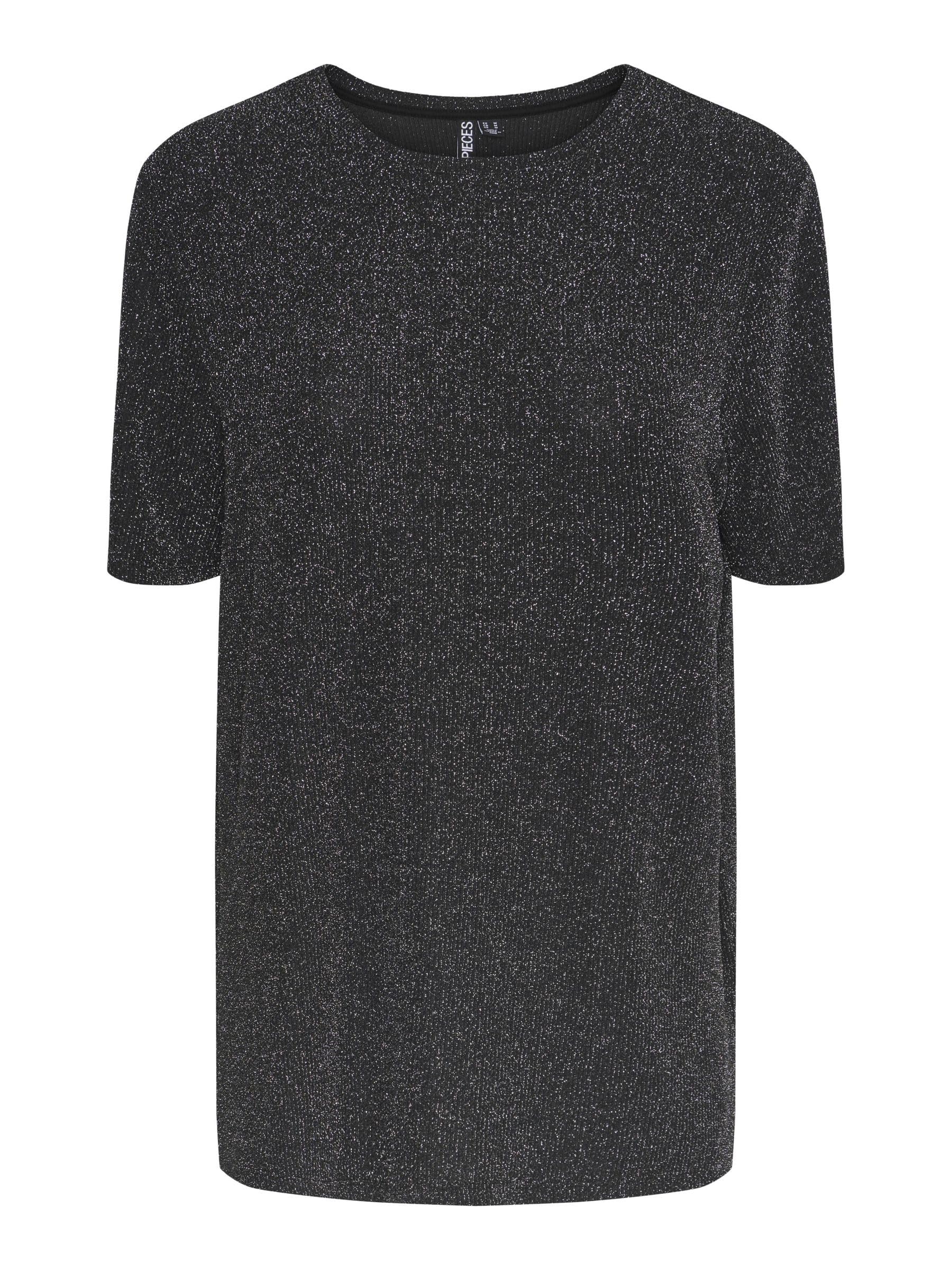 PIECES Pclina Glitter t-shirt donna S manica corta