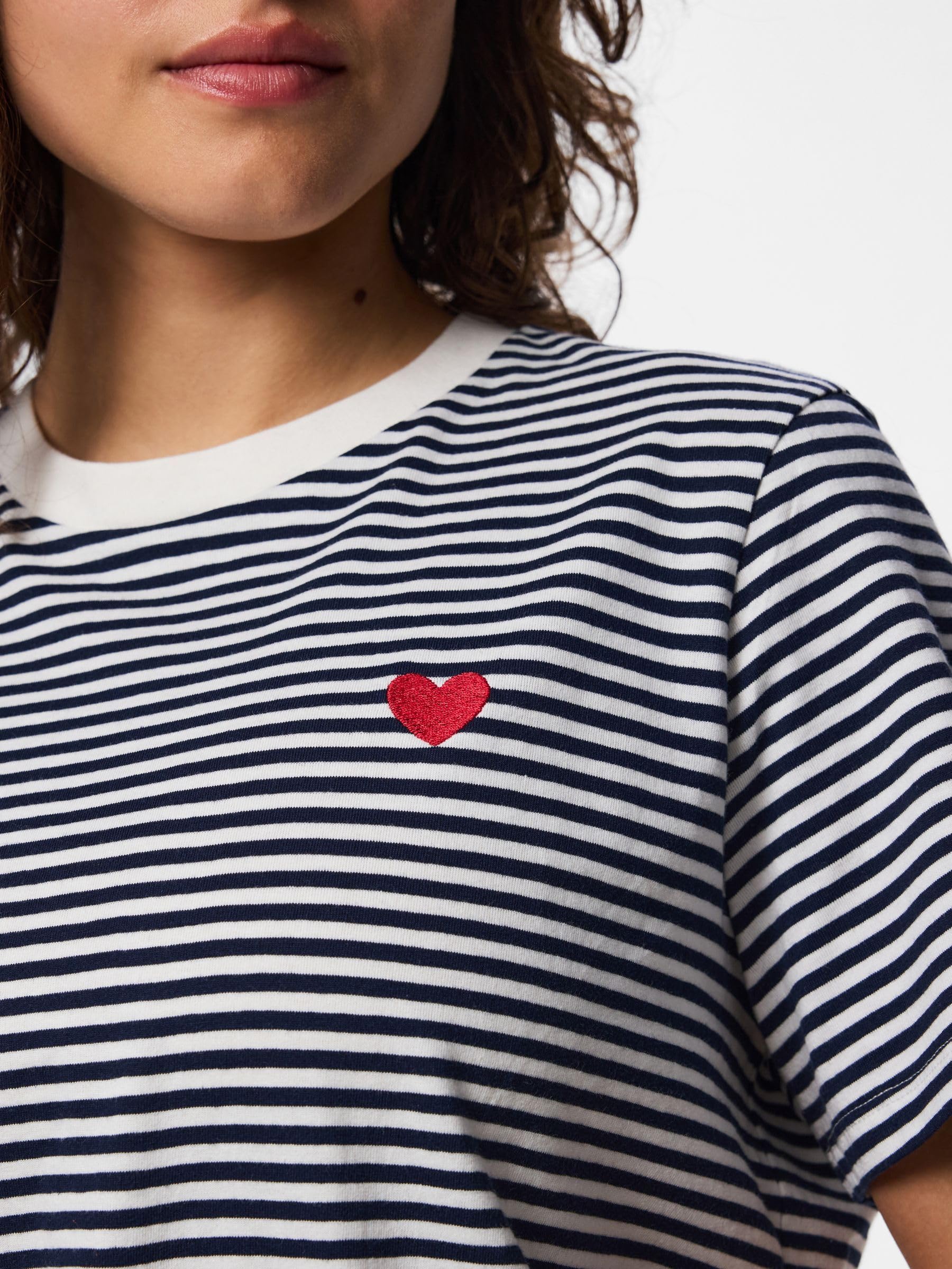Pieces Pcmila SS Heart Tee t-shirt donna XL cuore