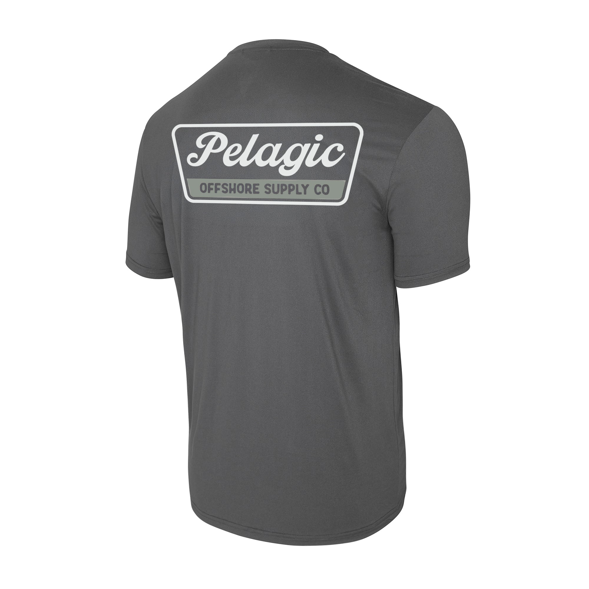 Pelagic Freespool Dockline maglietta uomo grafite UPF 50+
