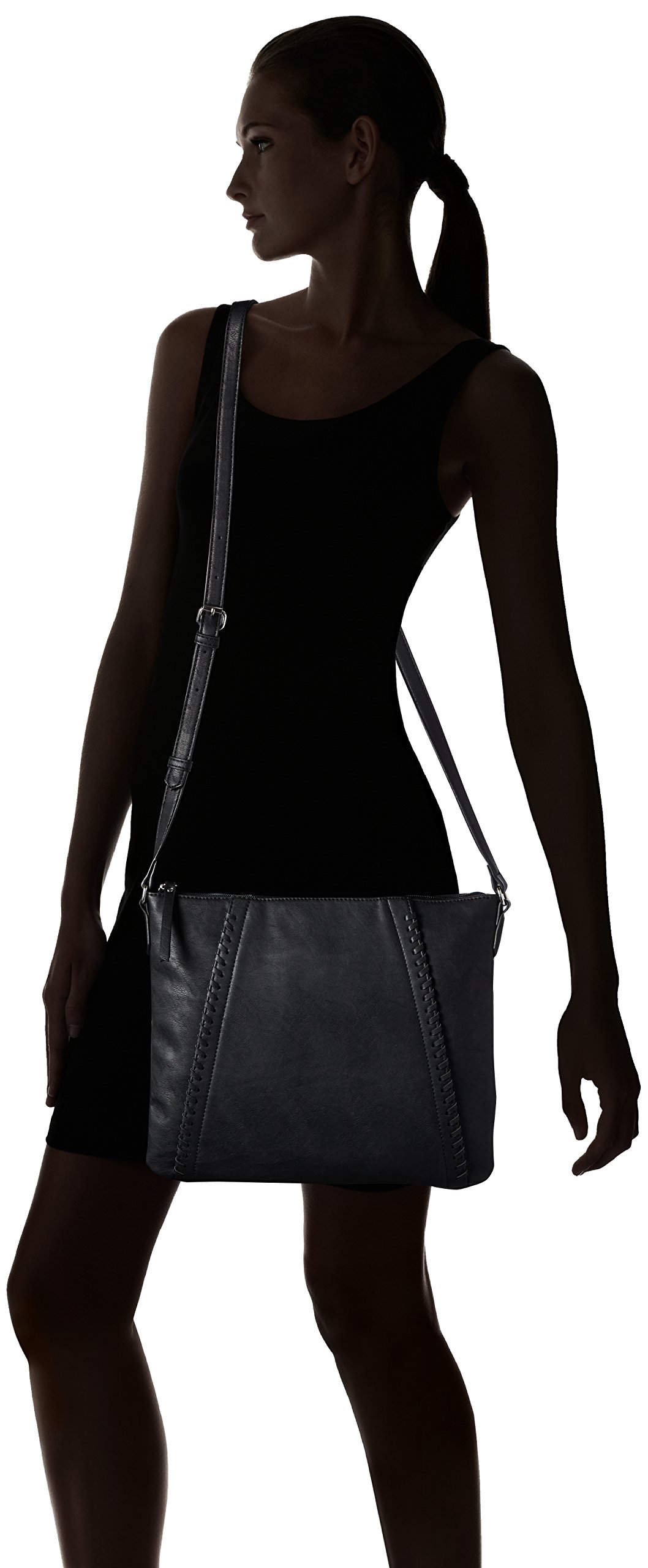 Pieces Pcsiggi Cross Body tracolla donna nera