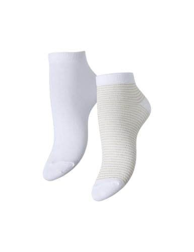 Pieces Pclaura Ankle Socks calzini bianco 2 pezzi uso quotidiano