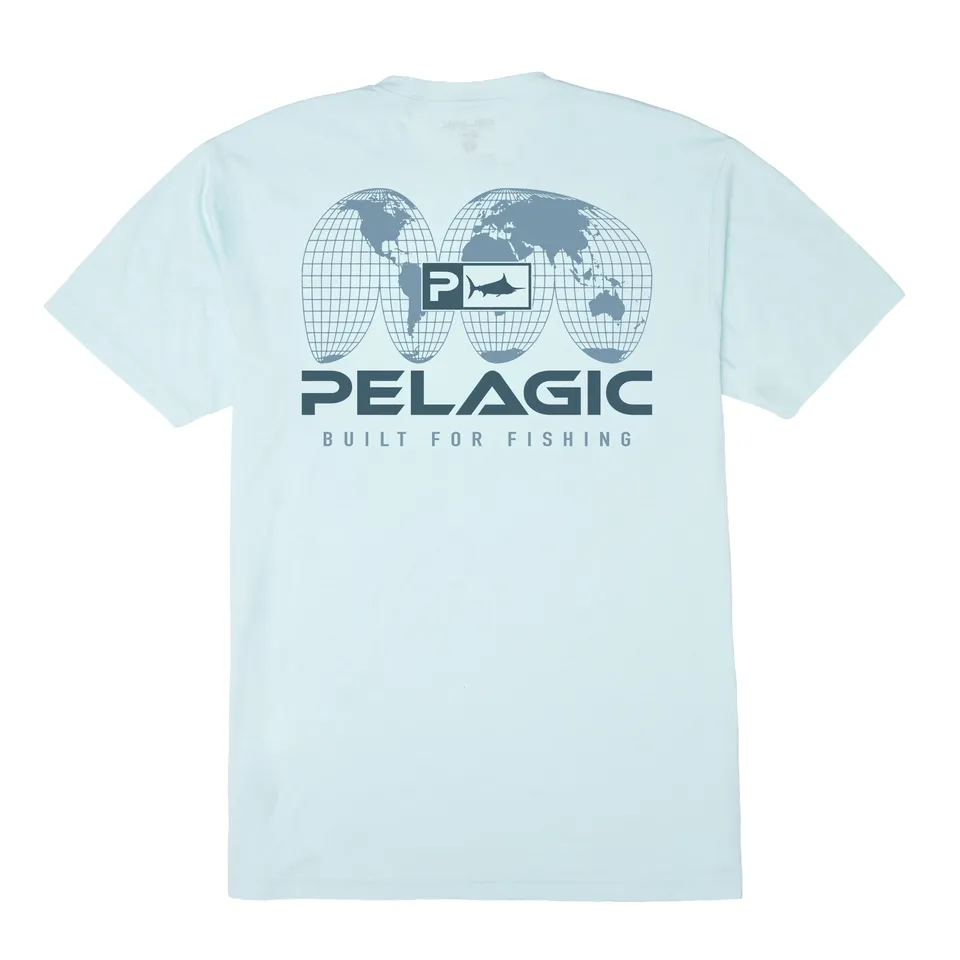 Pelagic Spliced t-shirt uomo azzurro mélange cotone