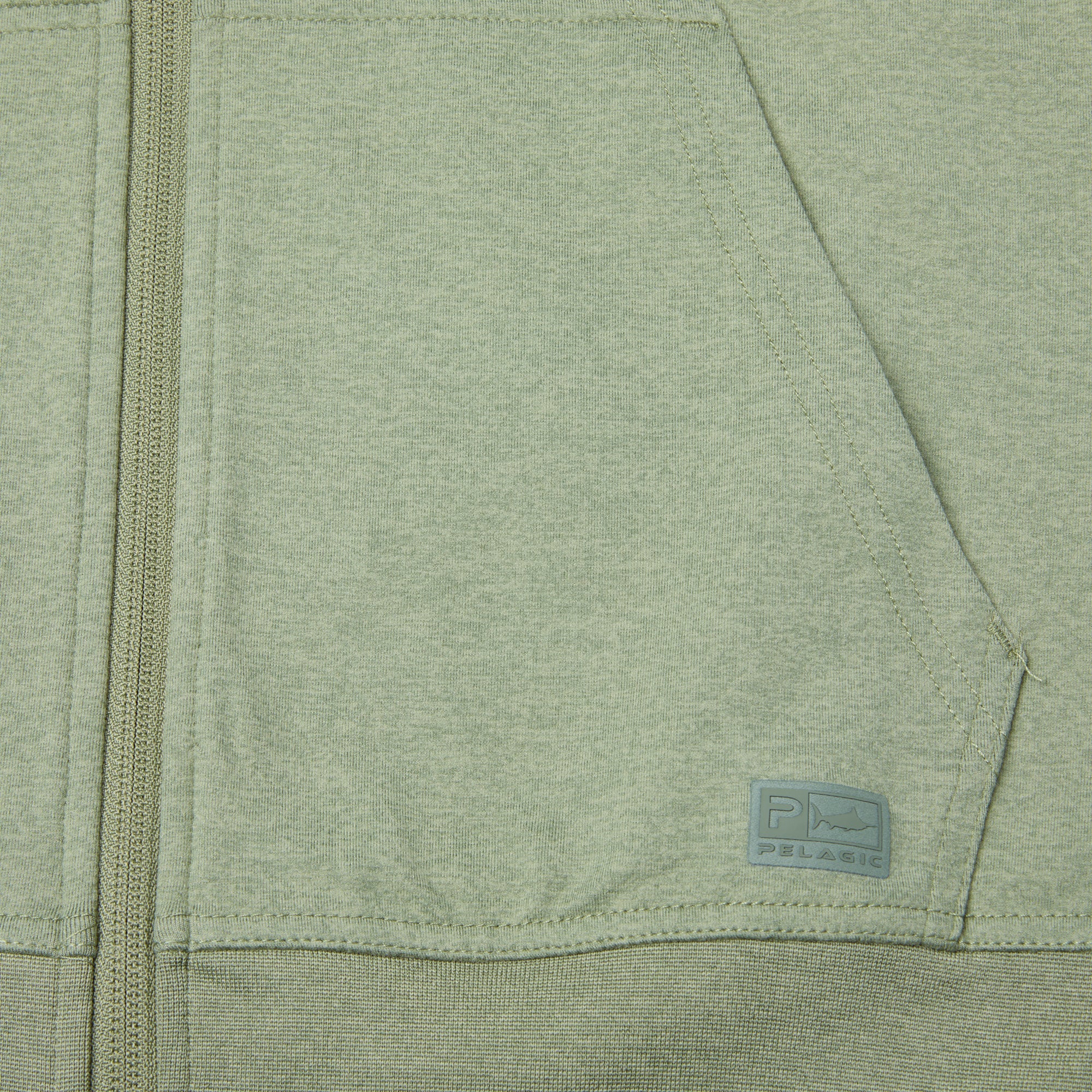 Pelagic Ws Sunrise felpa zip donna verde morbida