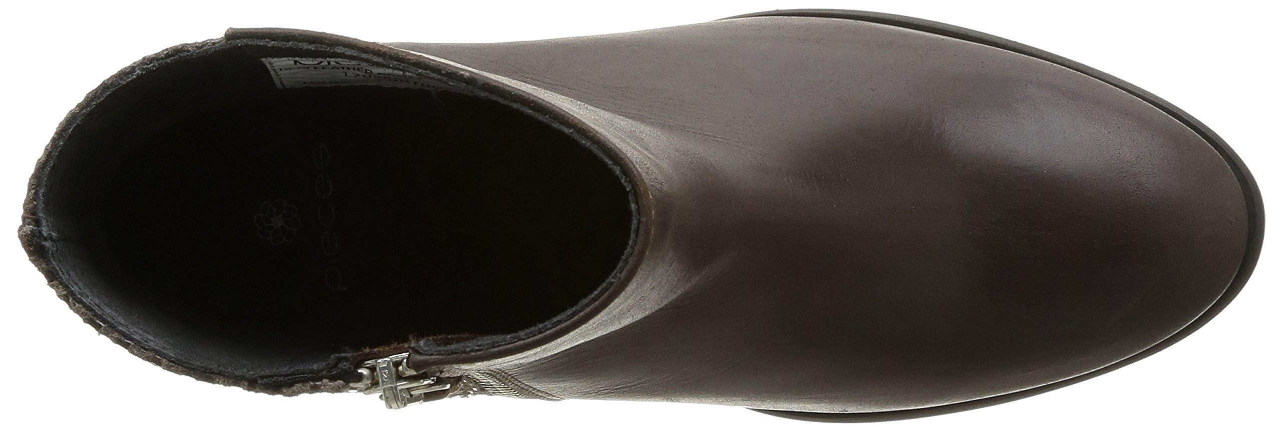 Pieces Ulai Leather Boot stivali donna 36 grigio scuro pelle