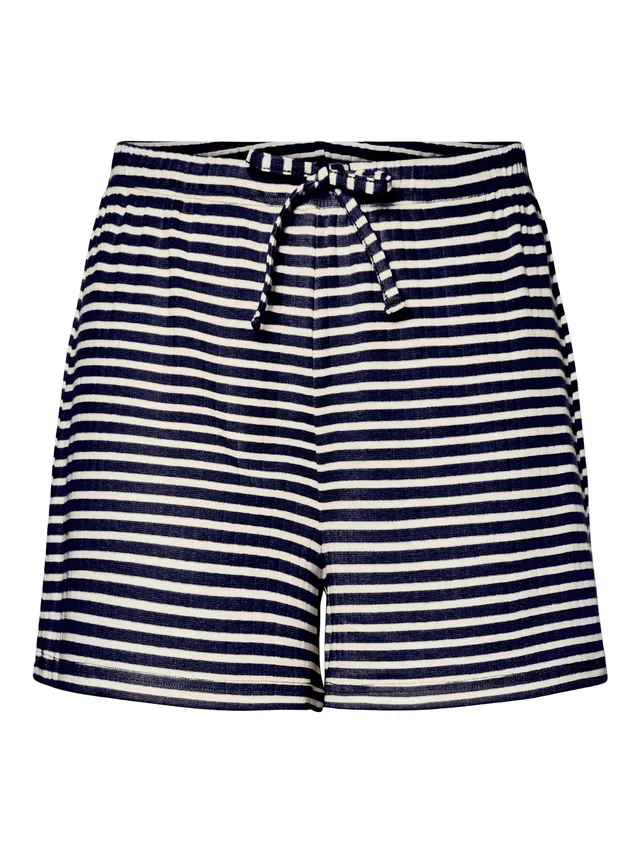 Pieces Pcsoffi Shorts Vita Alta XS Blu Oltremare