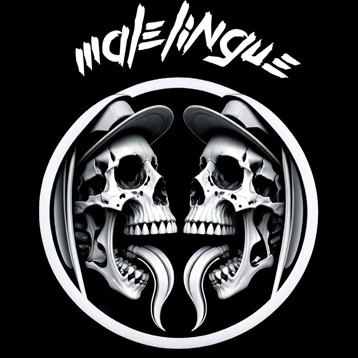 Matrix Music Store Malelingue Skulls WH t-shirt cotone organico