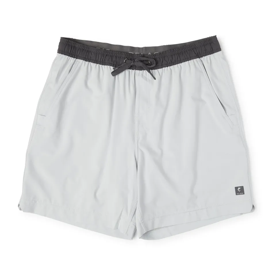 Pelagic Leiday pantaloncini grigio chiaro elasticizzati