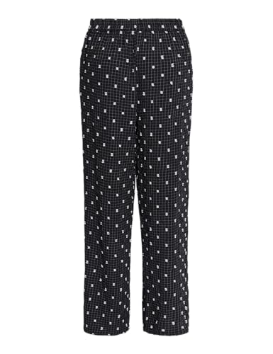 PIECES Pcnovalee HW pantaloni donna neri a pois vita alta