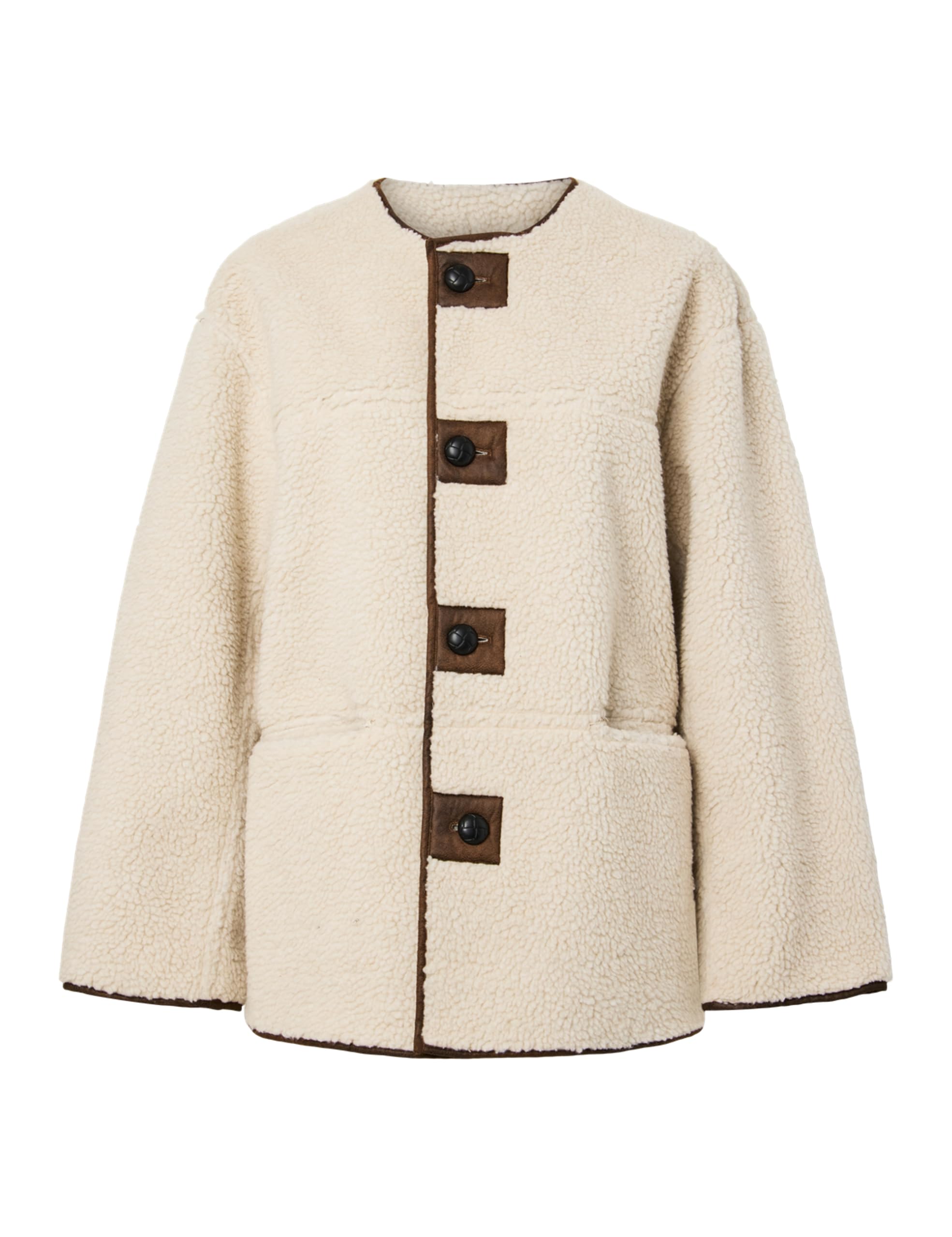 Pieces Pcjulie Reversible Teddy Brushed giacca donna reversibile