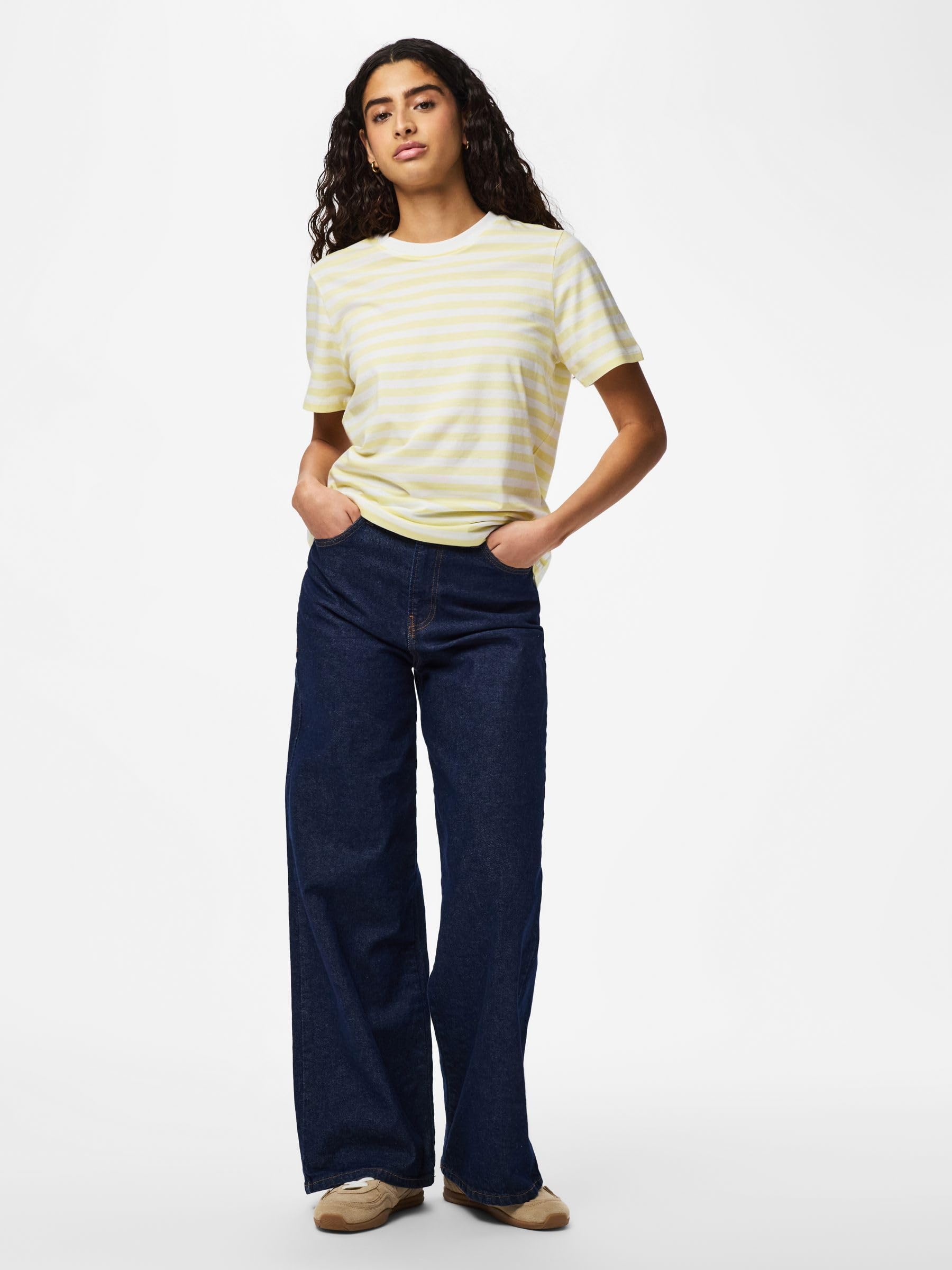 Pieces Pcria SS Tee Stripes Jrs Noos BC maglietta XL a righe