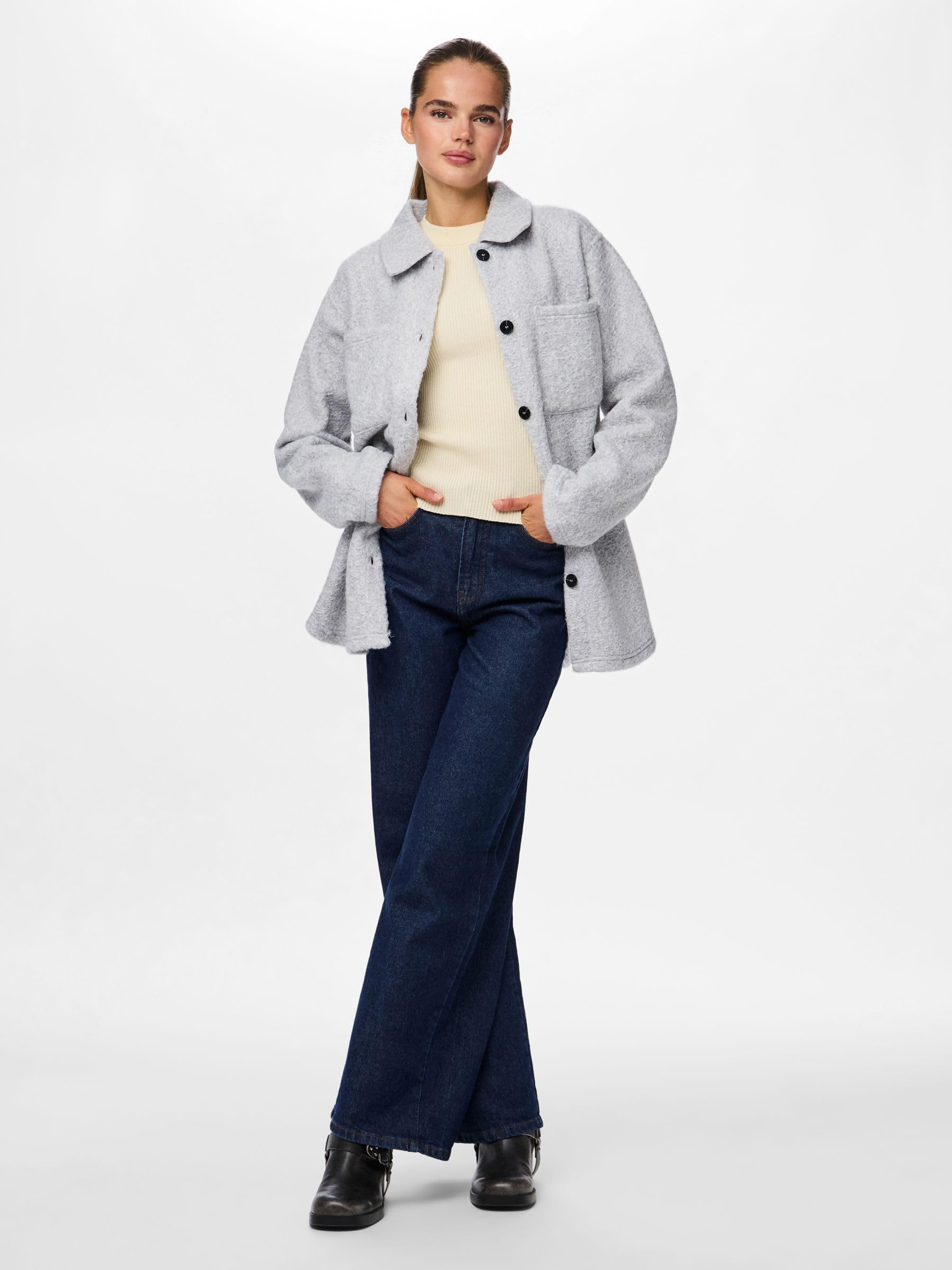 Pieces Pcoline Shacket giacca donna L sopracamicia