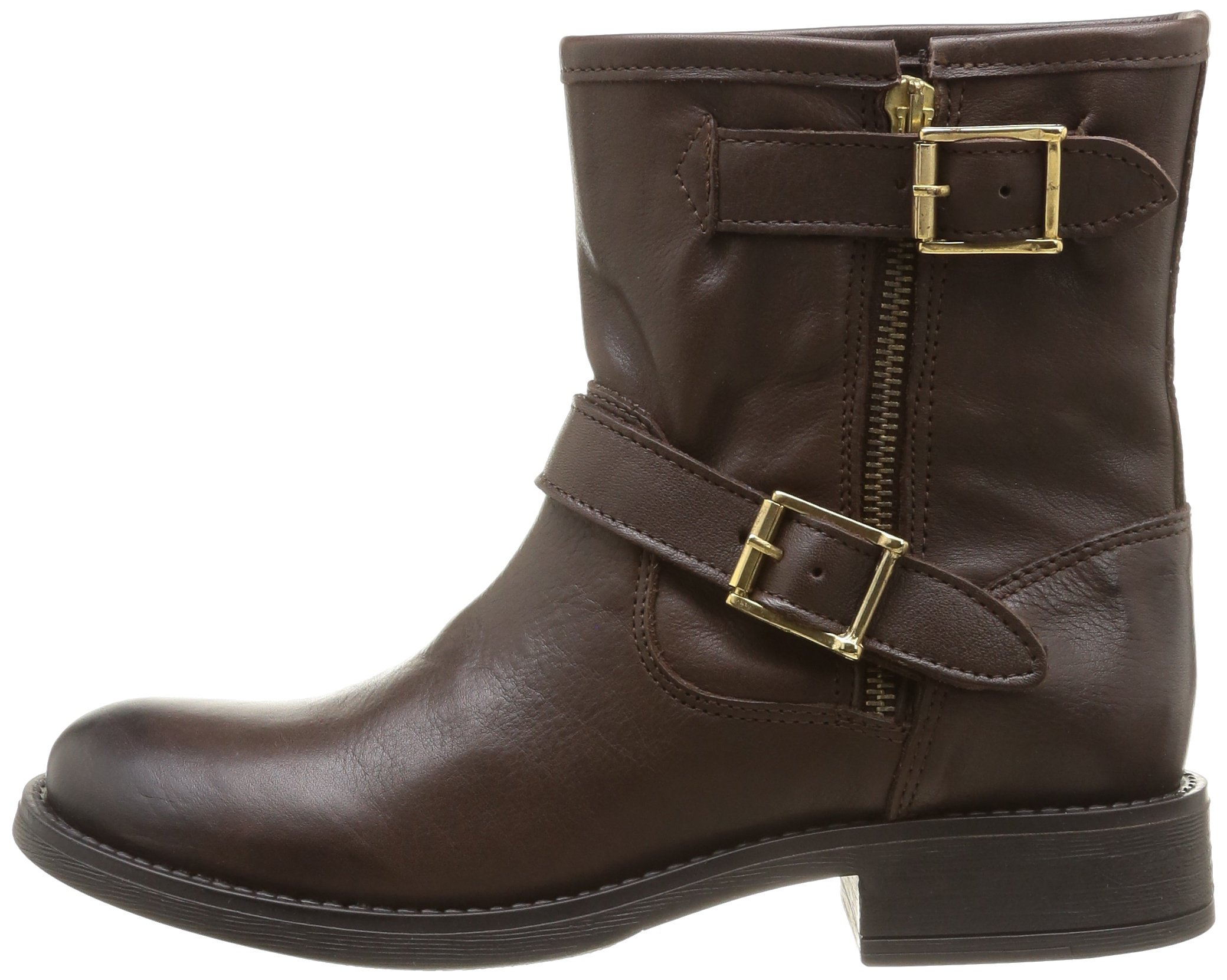 Pieces Iza Zipper Boot stivaletti donna marroni pelle 38 EU