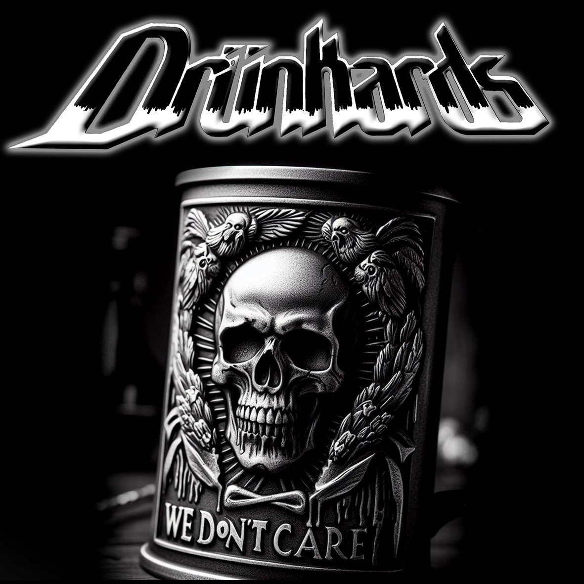 Drunkards We Don’t Care t-shirt cotone organico nera