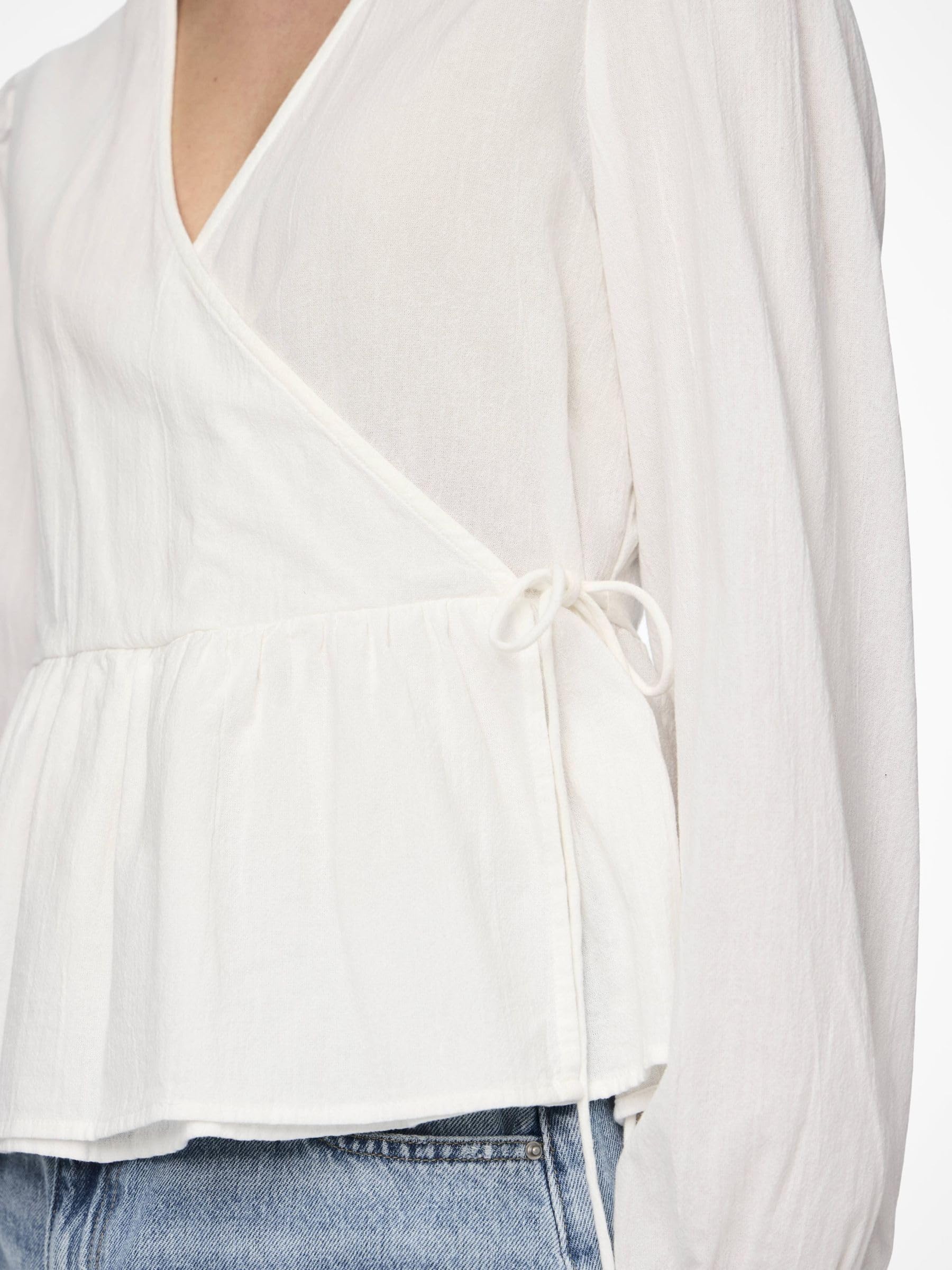 Pieces Pcmilla Cotton top donna S effetto incrocio