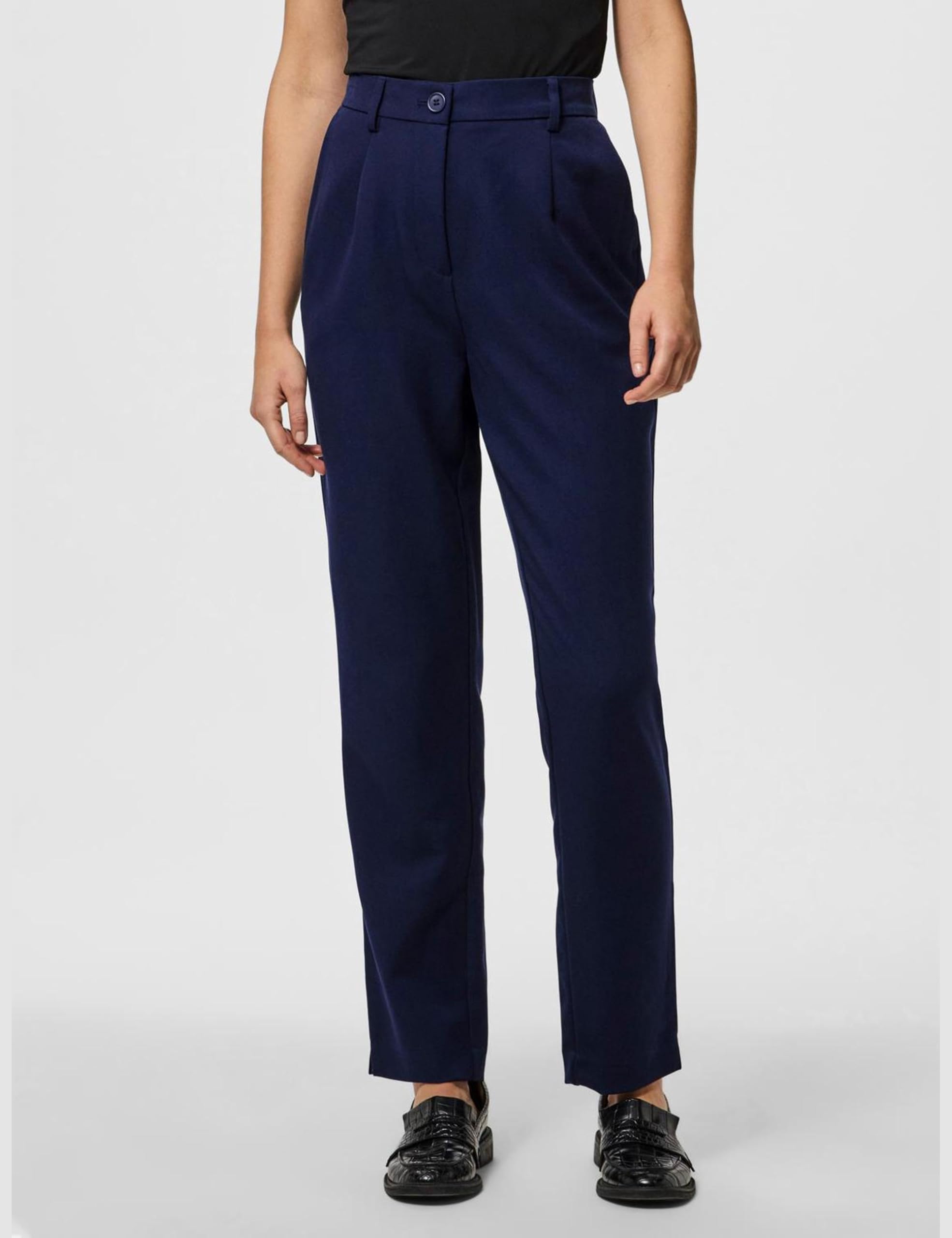 Pieces Pckamil HW Ankle pantaloni blu marino 32 vita alta
