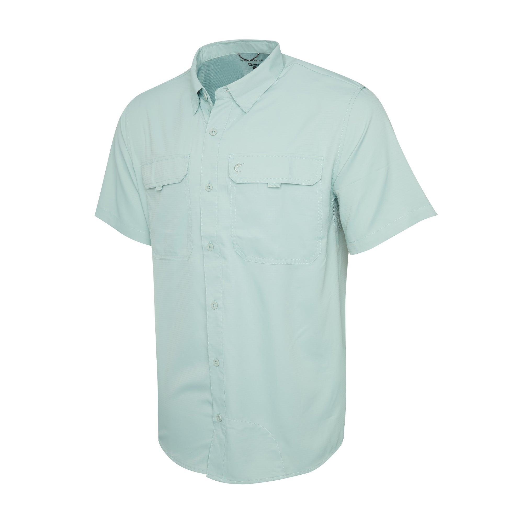 Pelagic Keys camicia uomo manica corta Salvia traspirante