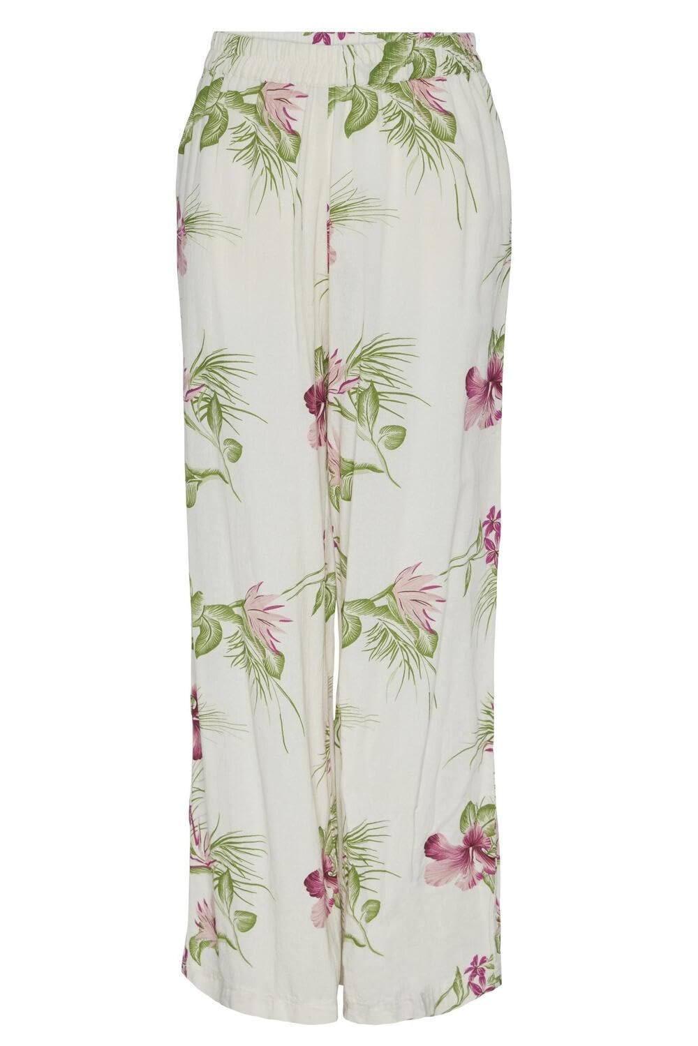 Pieces Pcaloha pantaloni donna M Eggnog Paradise fantasia