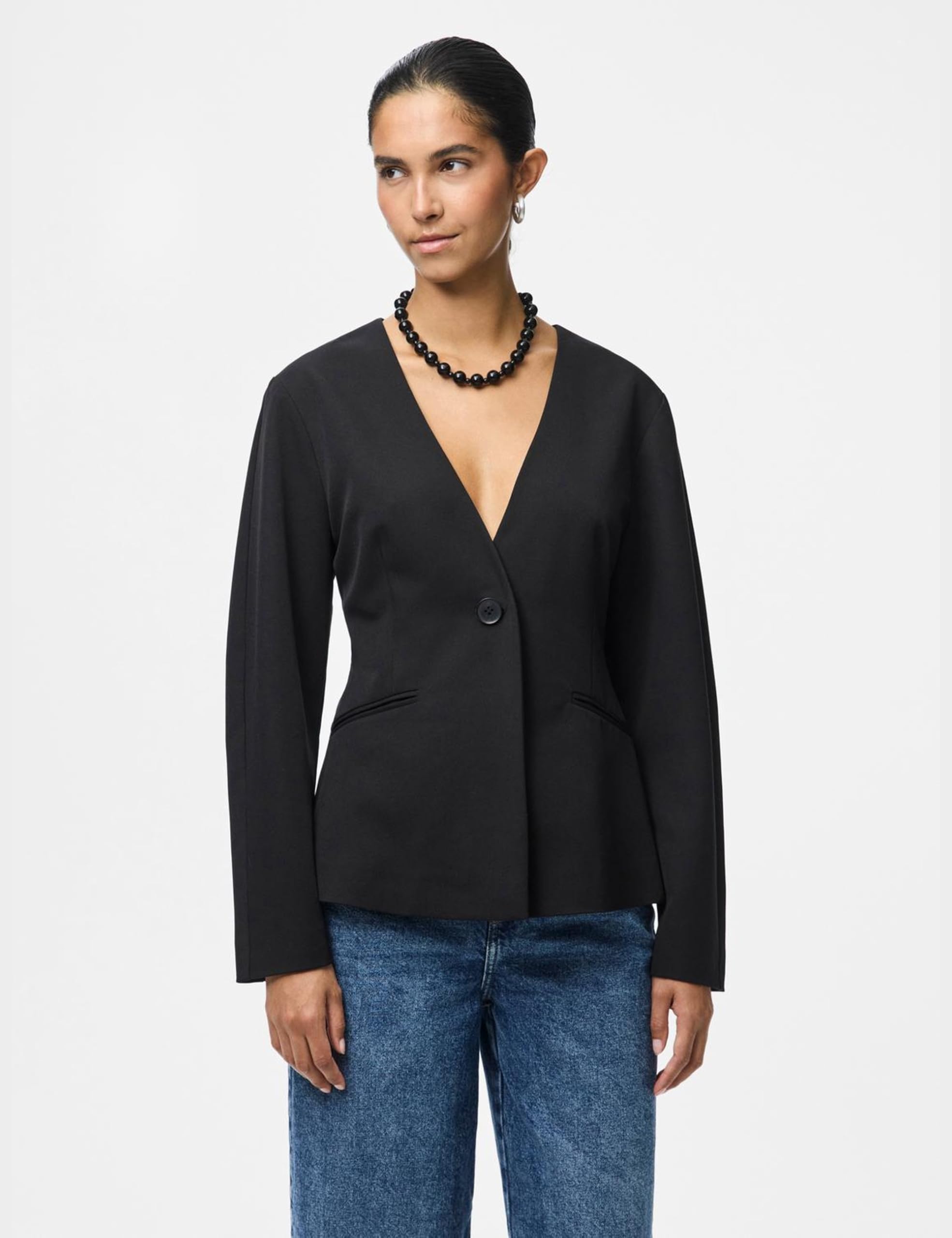 Pieces Pckamil LS Fitted Blazer Noos BC Donna Nero XXL