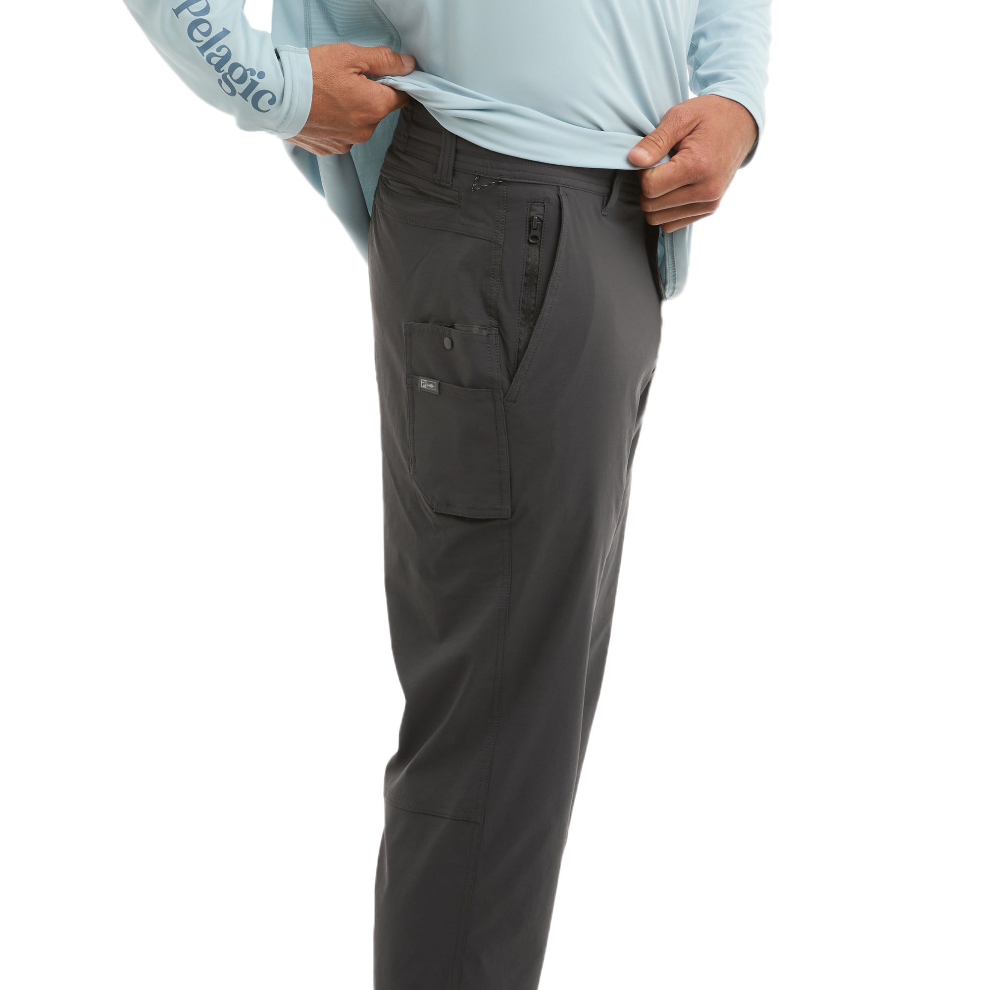 Pelagic Flyline pantaloni uomo graphite nylon stretch
