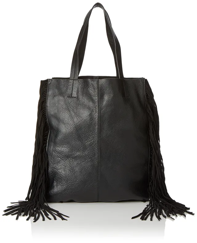 Pieces Pcpusle 17076323 shopper donna pelle con frange
