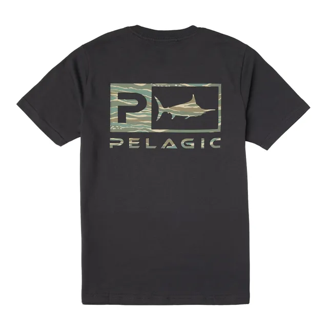 PELAGIC Wahoo Icon t-shirt ragazzo grafite cotone bio