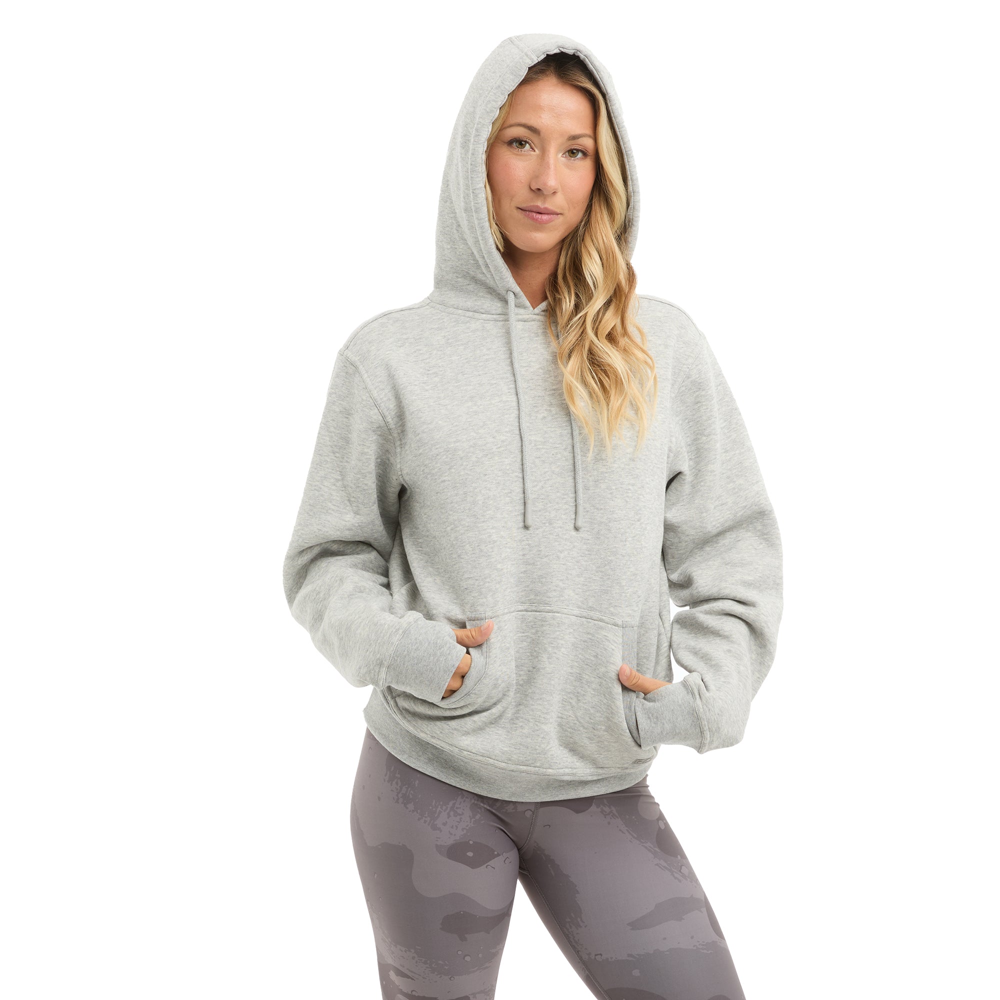 Pelagic Osborn felpa cappuccio donna grigio melange cotone