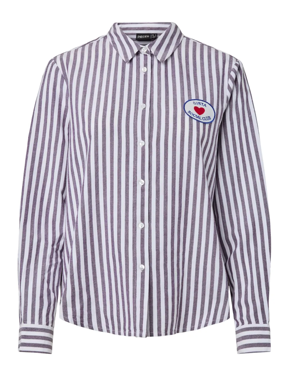 Pieces Pcmirini LS EMB Shirt FC BC camicia donna