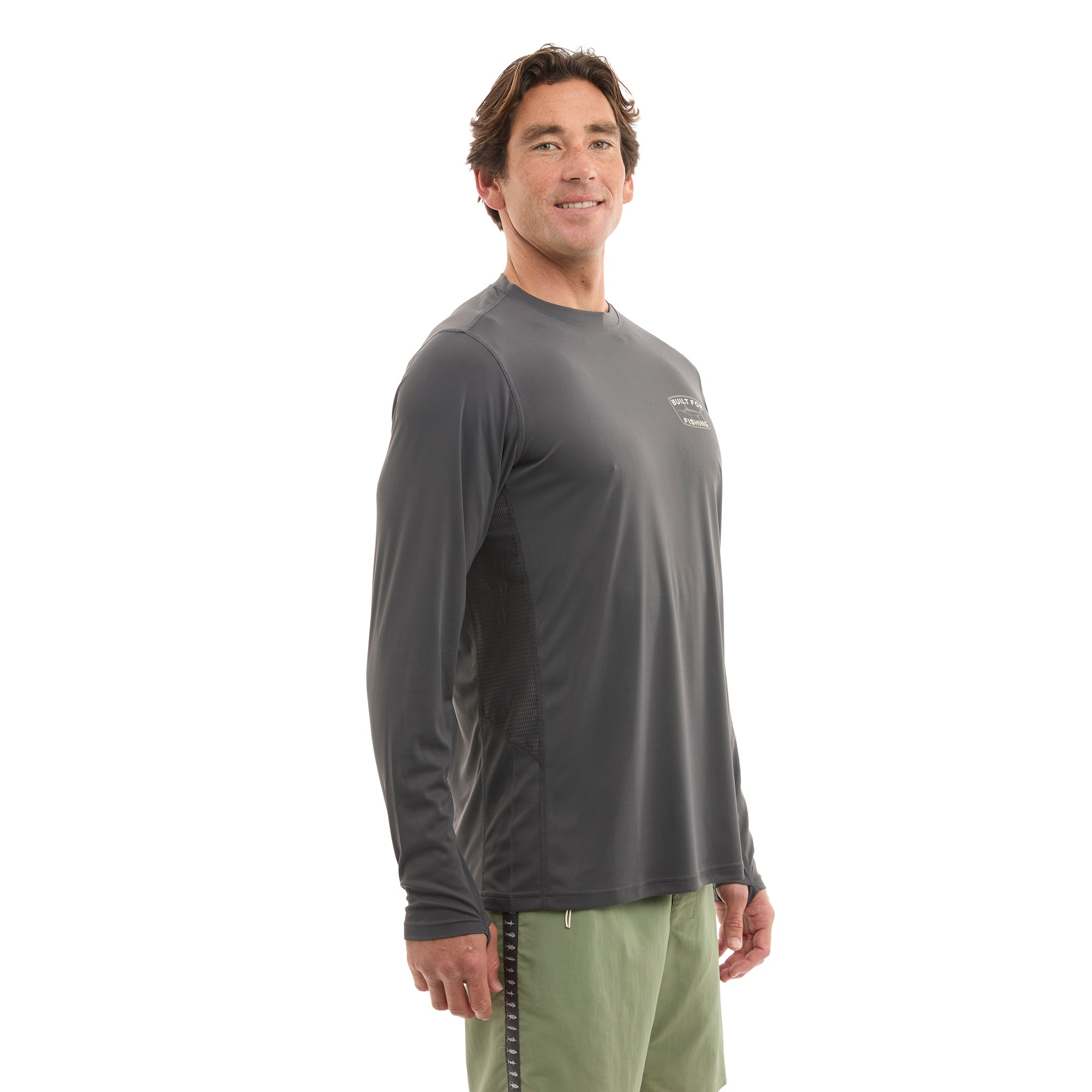 Pelagic Vaportek Swordie maglia pesca grafite UPF 50+