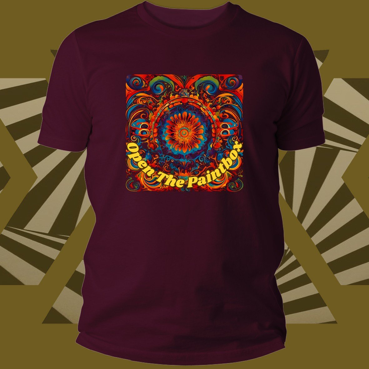 Open the Painbox Psychedelic Logo maglietta cotone bio