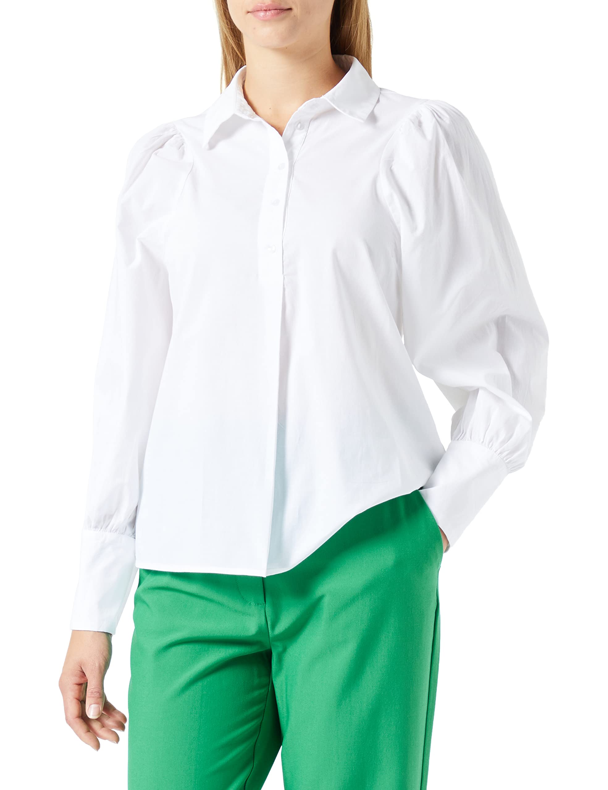 Pieces Pcbrynne LS Shirt BC camicia donna cotone
