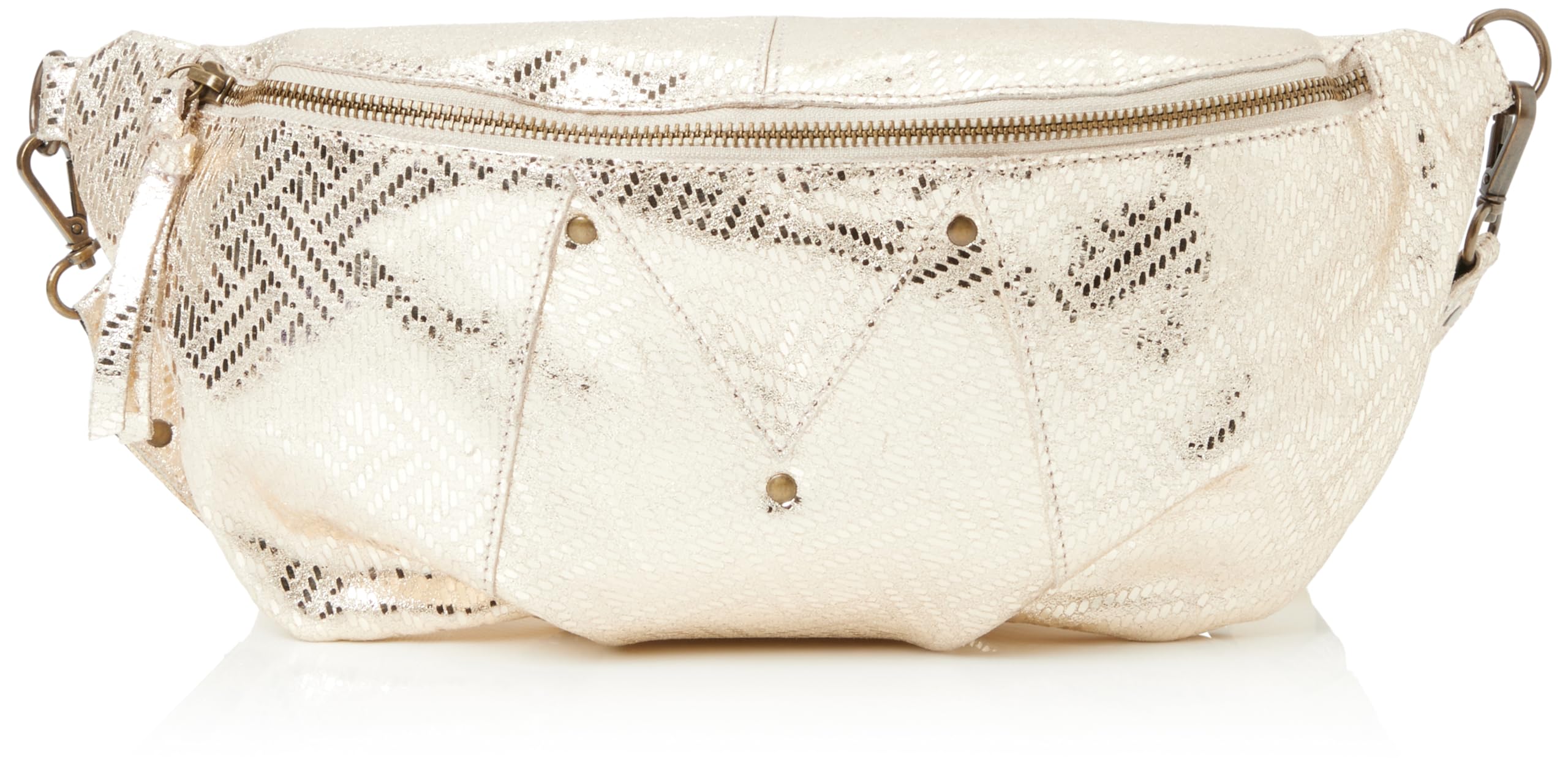 Pieces Pcmilla Pelle FC marsupio donna almond metallizzato