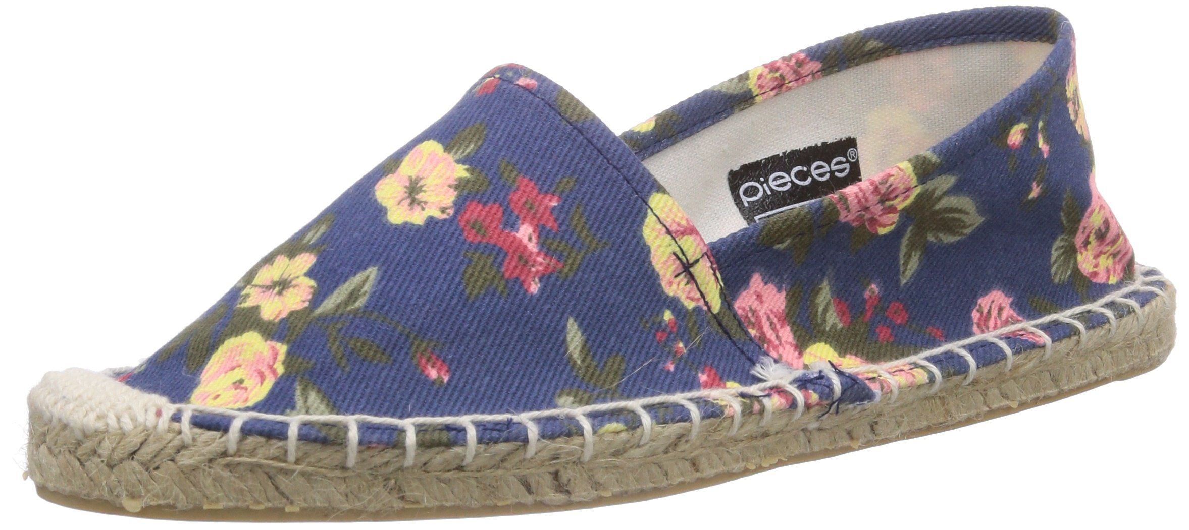Pieces Haisha Flower espadrillas donna blu 38 EU
