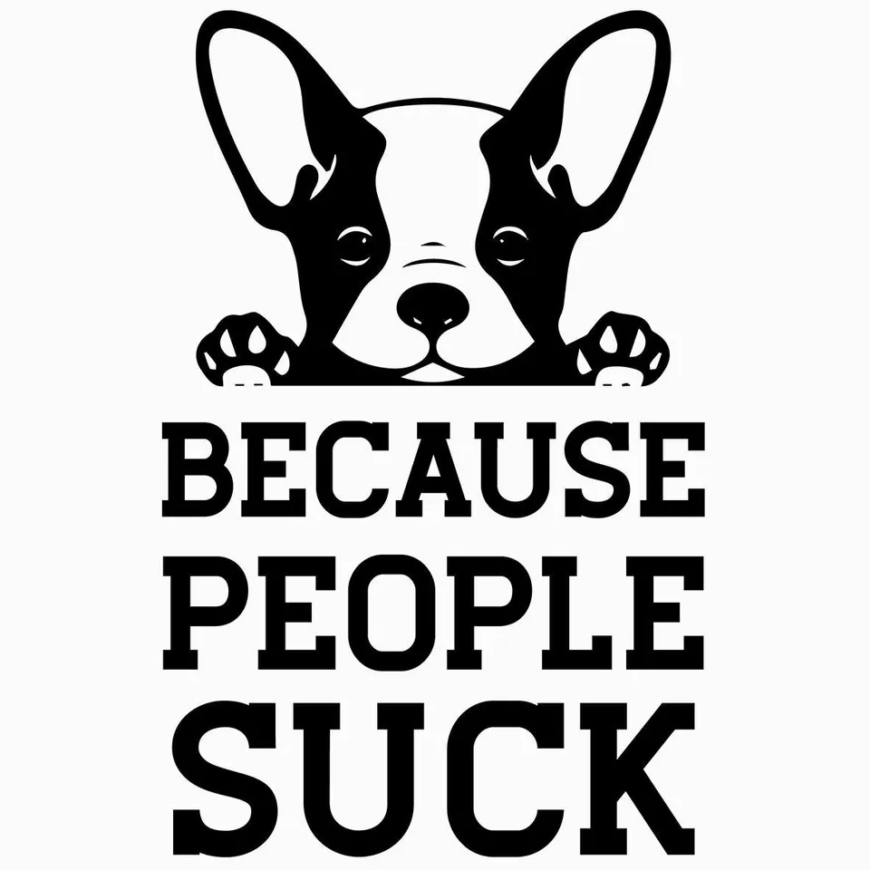 Matrix Music Store Pet Dogs Because People Suck t-shirt unisex