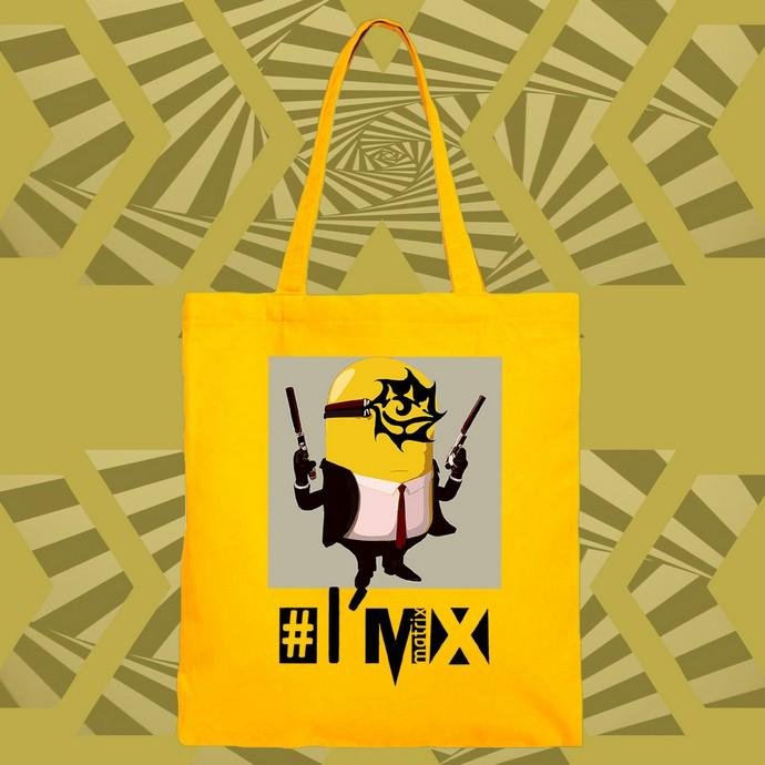 Matrix Music Store Minionix 1 shopper cotone stampa digitale