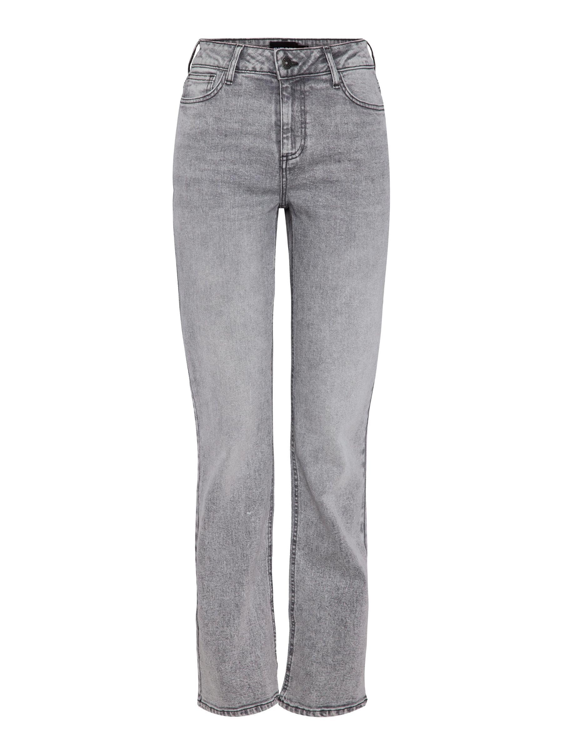 Pieces Pckelly MW Straight LG jeans donna 28W/32L gamba dritta