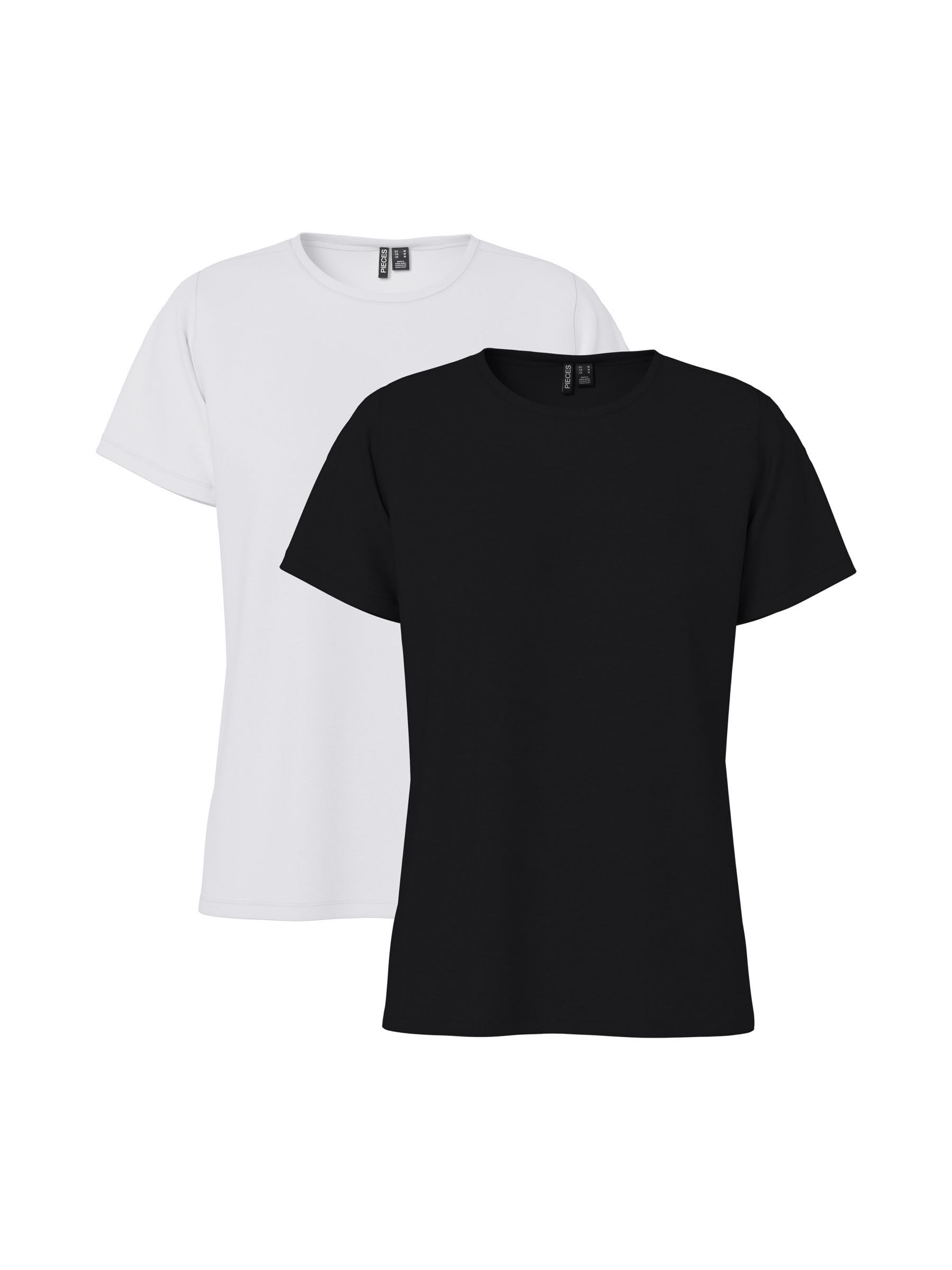 Pieces Pcamira SS Tee Noos maglia donna XL 2 pack nera