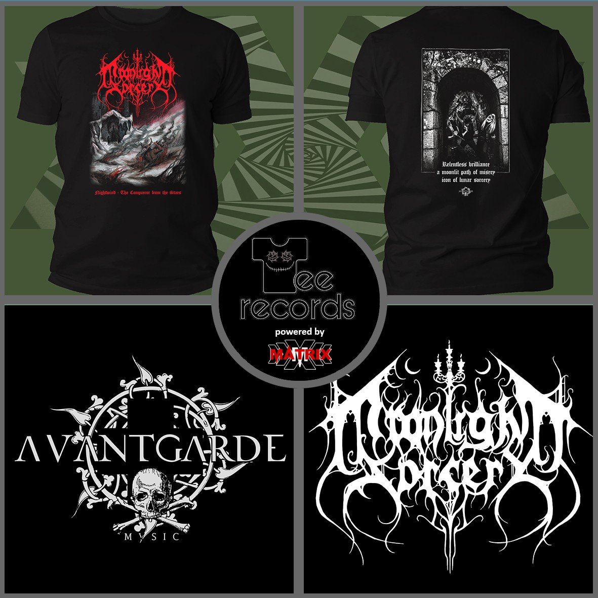 Matrix Music Store Moonlight Sorcery Nightwind t-shirt cotone organico