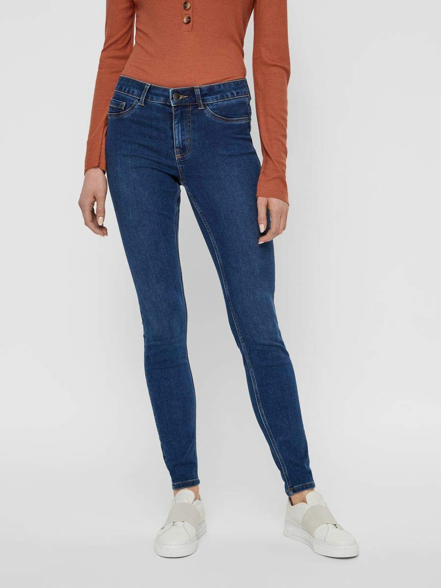 Pieces Pcshape-up Sage MW Jegging jeans slim donna stretch