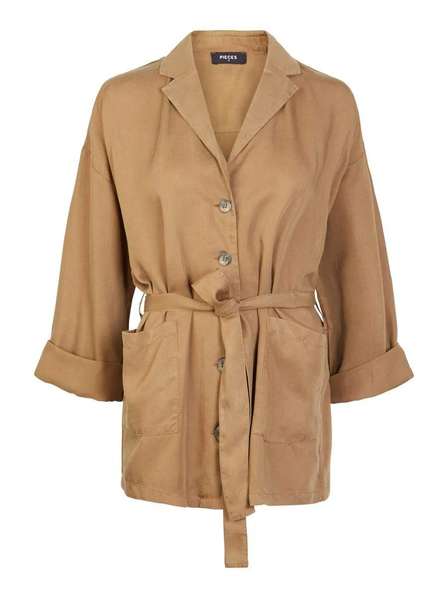 Pieces trench donna mezza stagione con cintura