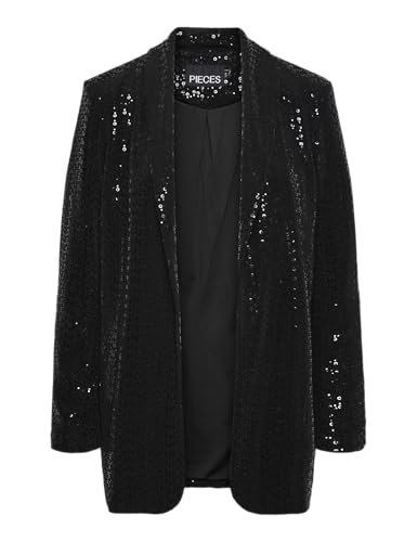 PIECES PCSIDDY blazer donna nero paillettes